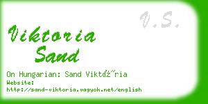 viktoria sand business card